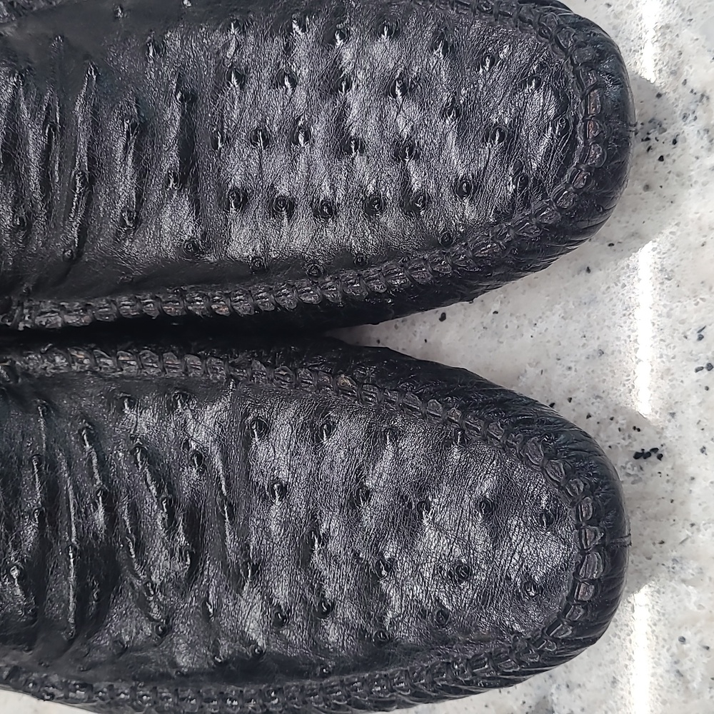 Mezlan Platinum Banff Ostrich Loafers - Picture 3 of 10